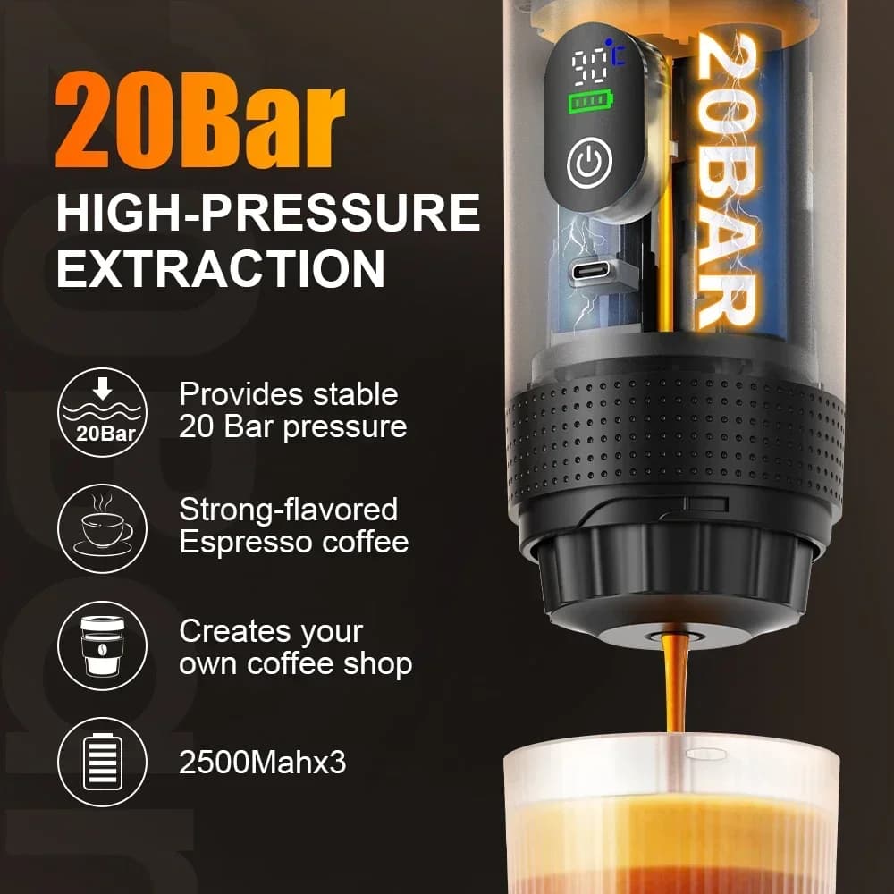 Machine à espresso portable 3-en-1