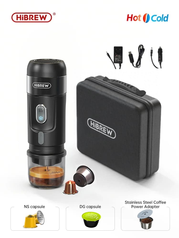 Machine à café portable pour capsules et café moulu