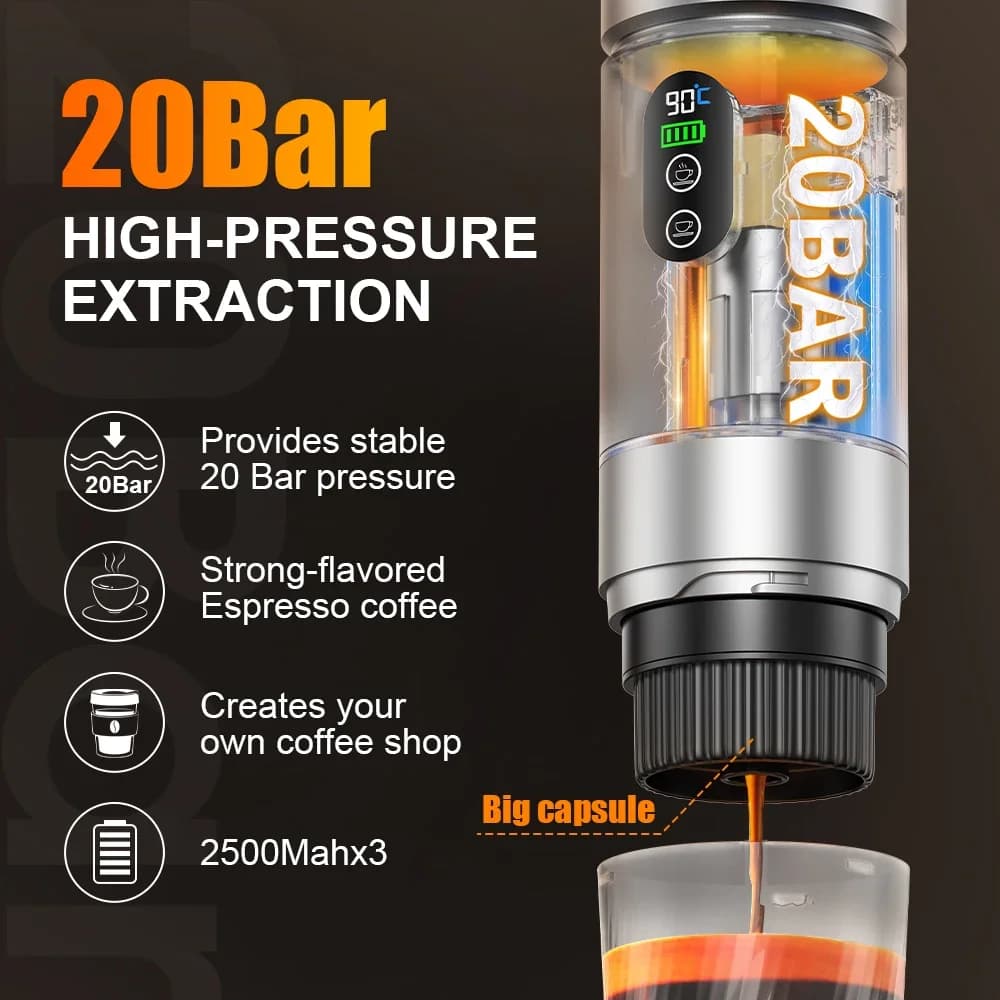 Machine à café espresso portable 3-en-1